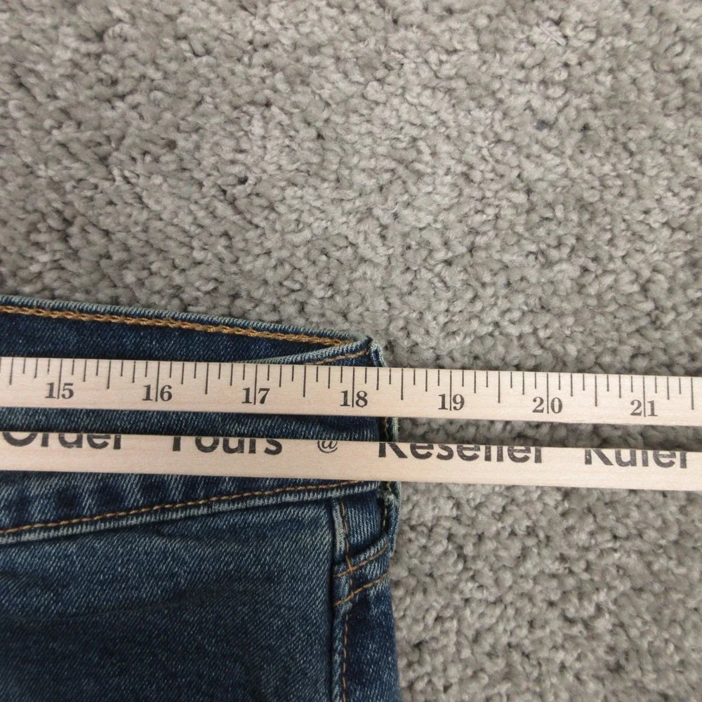 Levis Jeans Mens 36x34 Blue 505 Regular Straight Faded Whisker Zip Denim Pants